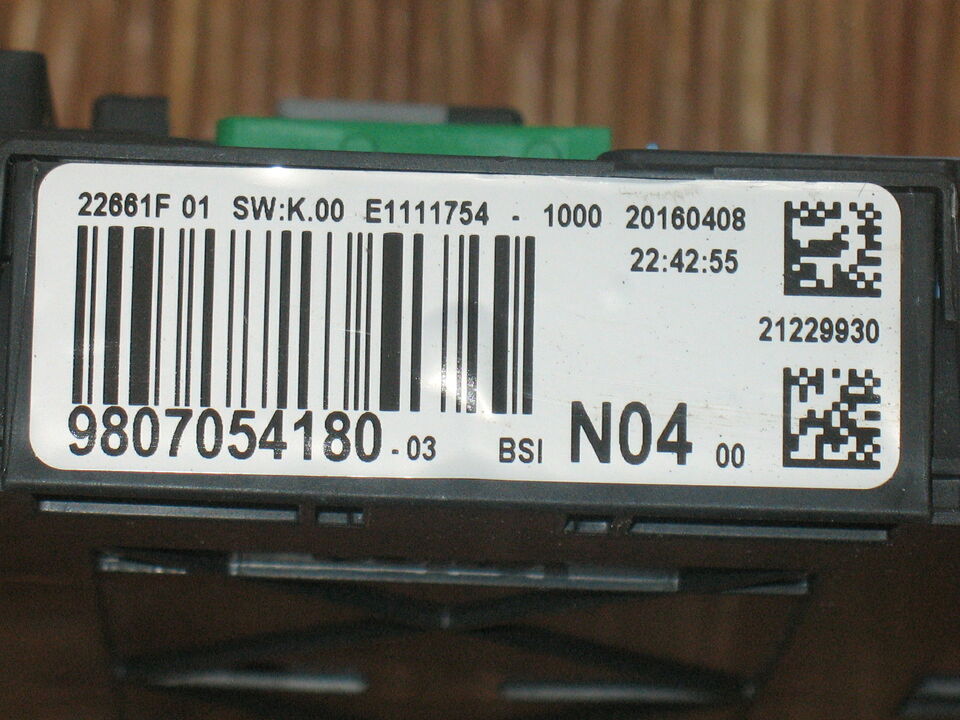 KIT PEUGEOT 308 2 II 9807054180 BSI N04 21229930 PORTA FUSIBILI