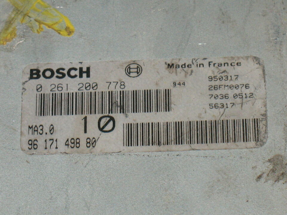 Calculateur Moteur (ECU) Peugeot 106 1.4i - Référence 0261204049 / 9624936080, Occasion Fonctionnel