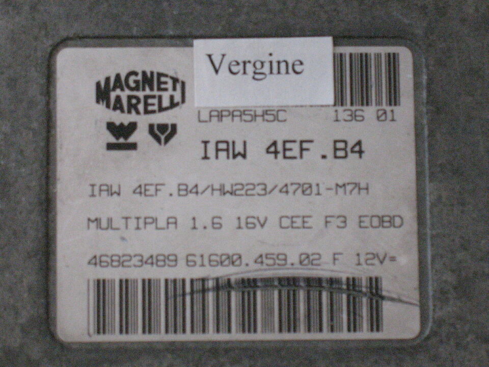 ECU marelli iaw 4ef.b4 fiat multipla1.6 16v 46823489 BRAVO BRAVA ...